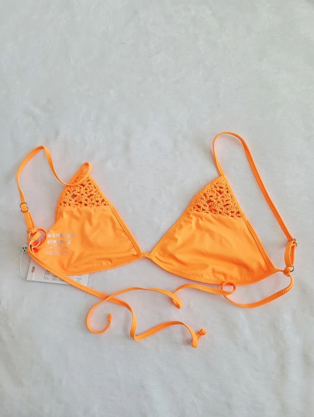 Frankies Bikinis Tanner Bikini Swim Top Size L Sunset Sun